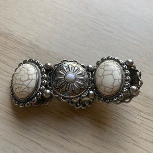 Chunky Silver & Marble Bracelet